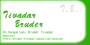 tivadar bruder business card